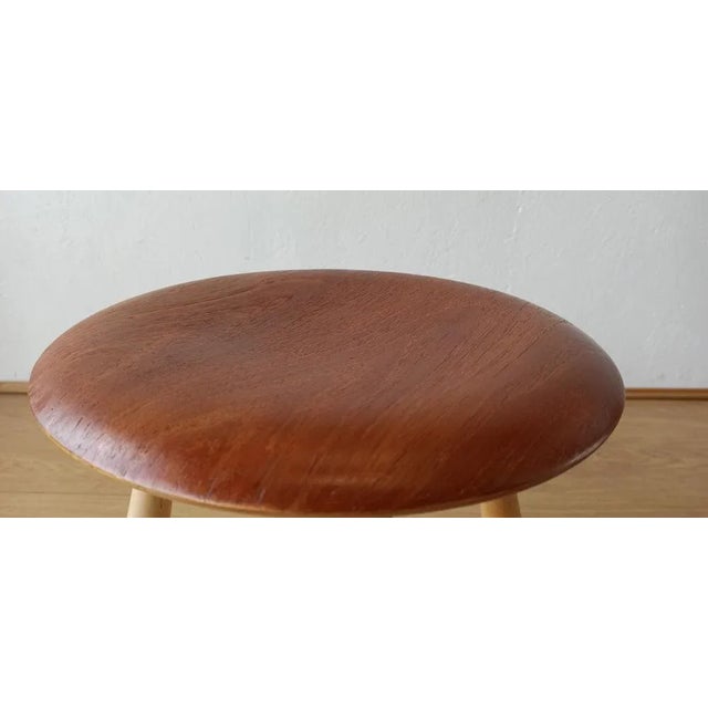 Wood Vintage Swedish Wooden Stool, 1960s For Sale - Image 7 of 10