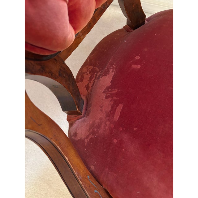 Wood Antique Victorian Renaissance Revival Carved Walnut Armchair, Circa 1880 For Sale - Image 7 of 10
