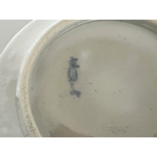 Paint Japanese Hand Made Ceramic Gray Celadon Cherry Blossom Vases With Narrow Necks, a Pair For Sale - Image 7 of 7