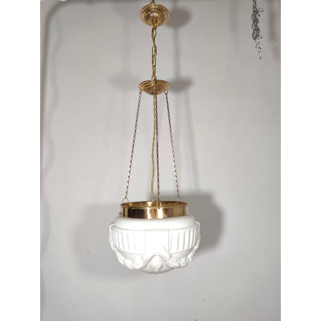 Art Nouveau Ceiling Lamp, Spain, 1930s, in Restored conditions. Designed 1920 to 1949 Up to 250V (Europe/UK Standard).The...