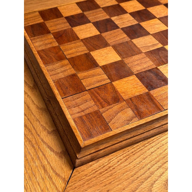 Wood American Chess Table, Mid-20th Century For Sale - Image 7 of 17