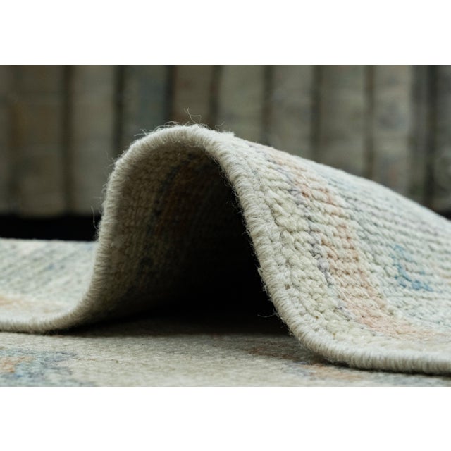 Blue Turkish Oushak Runner Rug 2'11" x 14'3" #17737 For Sale - Image 8 of 8