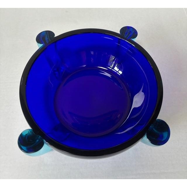 Original Venini, Handmade cobalt blue blown glass vase adds beauty to any atmosphere. Designed by Tina Maria Aufiero,...