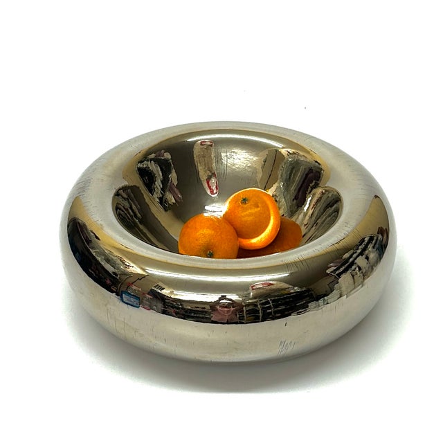 Gigantic Artisanal Modernist Style Glass Bowl, Signed For Sale - Image 4 of 11