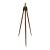 Vintage Surveyor’s Tripod Floor Lamp in Oak With Brass Hardware, 61” H For Sale