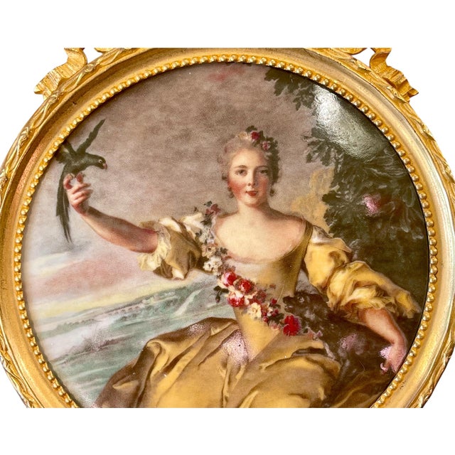 Portrait of the Marquise d'Antin in Bronze and Porcelain from Limoges, 1920s For Sale - Image 3 of 7