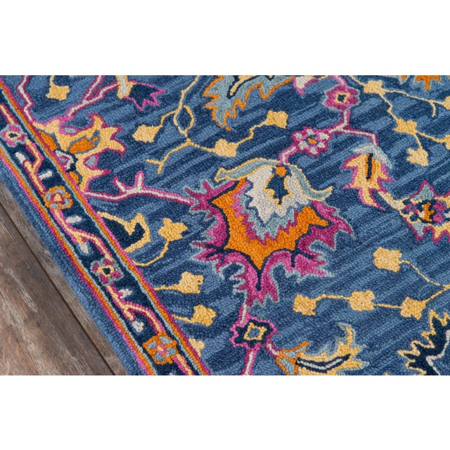 Traditional Ibiza Blue Hand Tufted Area Rug 6' X 9' For Sale - Image 3 of 8