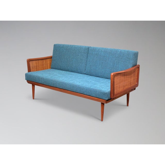 Mid-Century Modern Restored Vintage Teak and Cane Sofa Daybed by Peter Hvidt & Orla Molgaard-Nielsen Fd451 For Sale - Image 3 of 11
