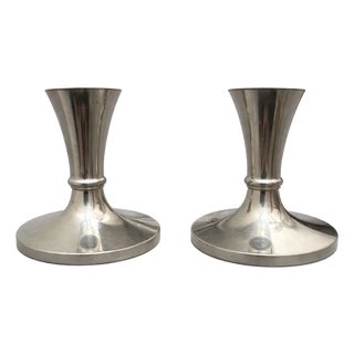 Model 2729 Pewter Candlesticks by Just Andersen, Denmark, 1940s, Set of 2 For Sale