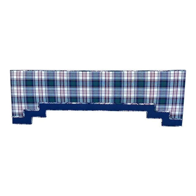 1980s Classic Blue Curtain Cornice For Sale