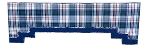 1980s Classic Blue Curtain Cornice