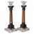 French Antique Pair of Column Marble & Glass Candlesticks/Candleholders For Sale - Image 13 of 13