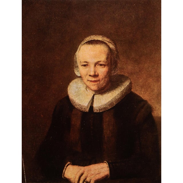 An excellent First Edition period antique full-color print by Mortimer Menpes after painting "Portrait of an Old Lady,...