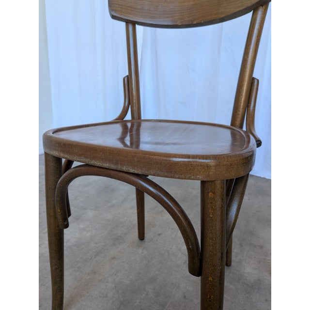 Mid-Century Bistro Style Dining Chair in Wood, Former Yugoslavia, 1970s For Sale - Image 4 of 18