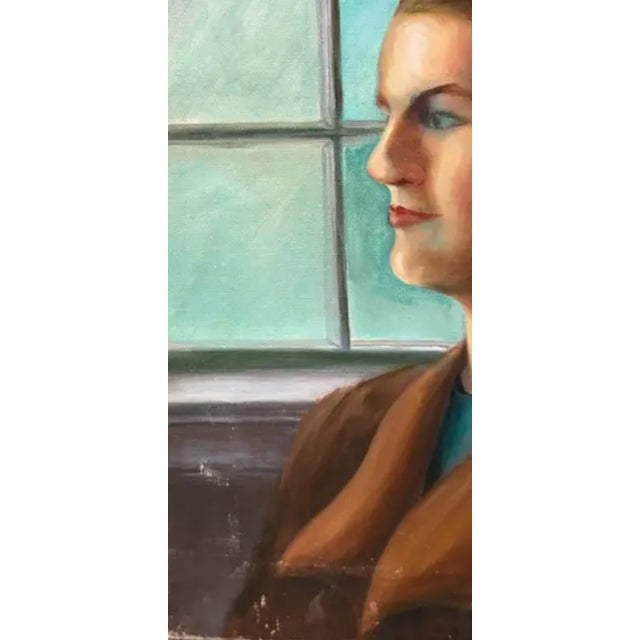 1940's Portrait - A Red Curtain For Sale In New York - Image 6 of 8
