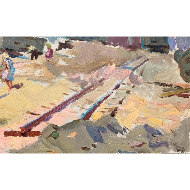 Socialist Realism Oil Painting, Ukrainian Artist Sokolovsky, 1960s 26-42 For Sale - Image 6 of 6