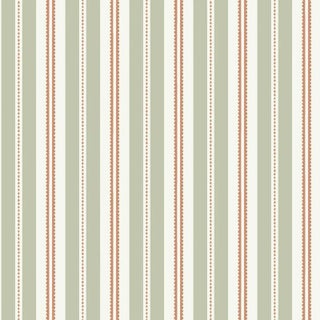 SAMPLE - Boråstapeter Hedda Wallpaper In Sage And Rust For Sale