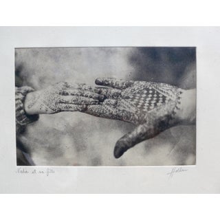 "Love" Contemporary Etching in White by Martha Holden For Sale