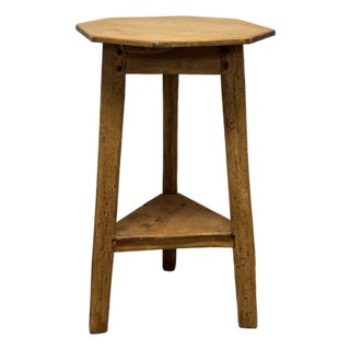 19th Century English Pine Cricket Table For Sale