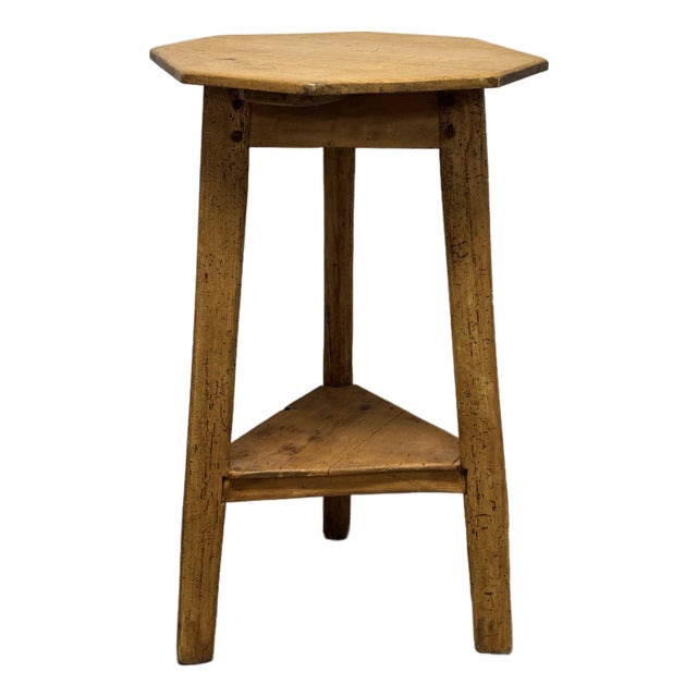 19th Century English Pine Cricket Table For Sale