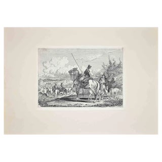 After Charles Coleman, Roman Countryside and Shepherds, Etching For Sale
