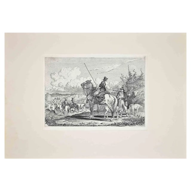 After Charles Coleman, Roman Countryside and Shepherds, Etching For Sale