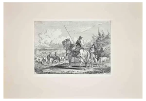 After Charles Coleman, Roman Countryside and Shepherds, Etching