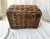 Vintage Wicker Basket W/Lid For Sale - Image 4 of 6