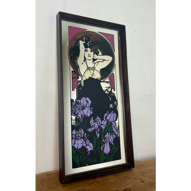 Vintage Art Nouveau Mirror, 1970s For Sale - Image 12 of 18