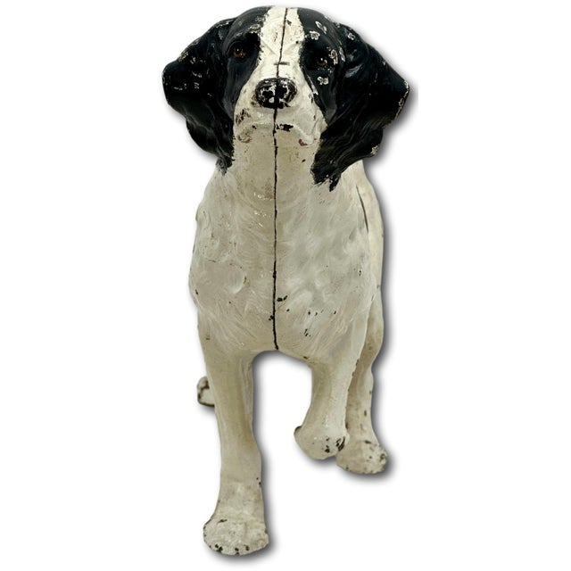 1930s Large Vintage Hubley Manufacturing Company Cast Iron Setter / Hunting Dog Doorstop - Circa 1930s For Sale - Image 5 of 18