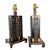 Chinoiserie Abacus Table Lamps, Ebonized Wood & Gold Accents, 1960s For Sale - Image 4 of 11