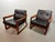 Mid-Century Teak Lounge Chairs with Black Leather Cushions attributed to Sven Ellekaer for Komfort, Denmark, 1970s, Set of 2 For Sale - Image 14 of 18