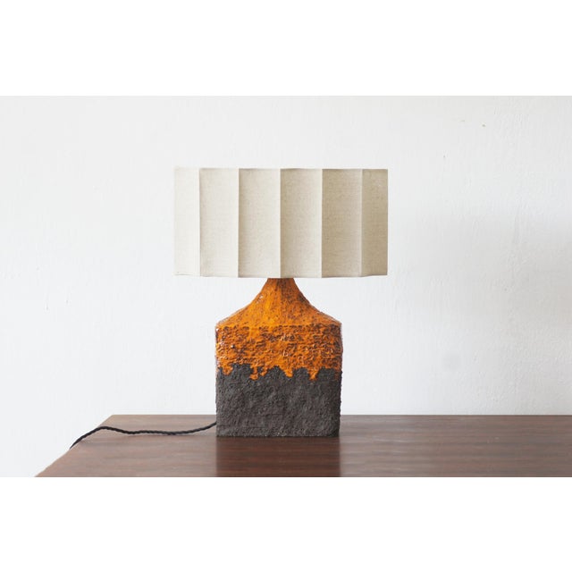 Brutalist Ceramic Lamp, 1970s For Sale - Image 4 of 4