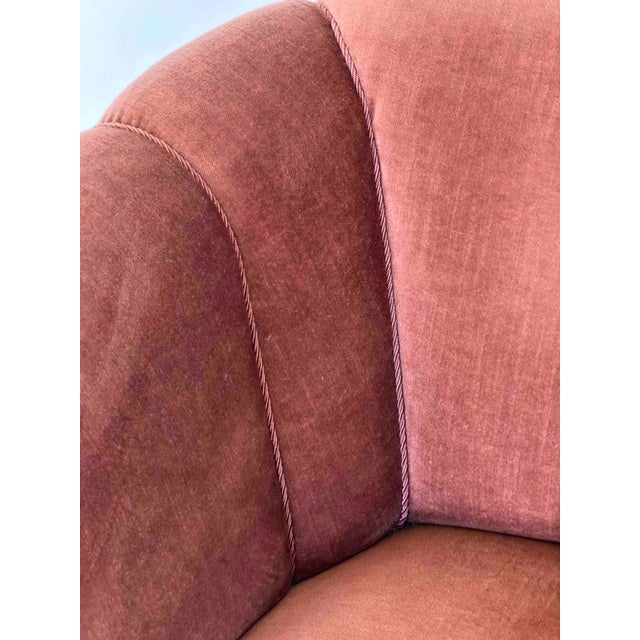 Wood Art Deco Danish Mohair Lounge Chairs with Channel Back, 1940s, Set of 2 For Sale - Image 7 of 9