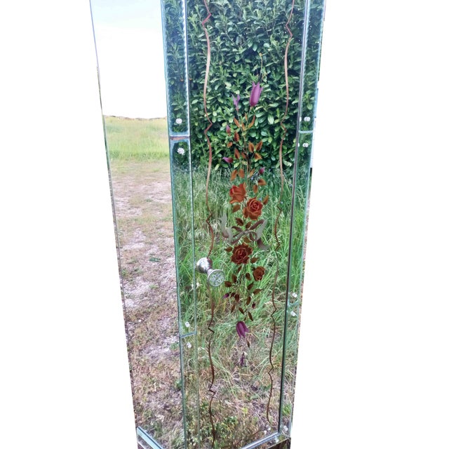 Art Deco Corner Mirrored Cabinet, 1940s For Sale - Image 4 of 12