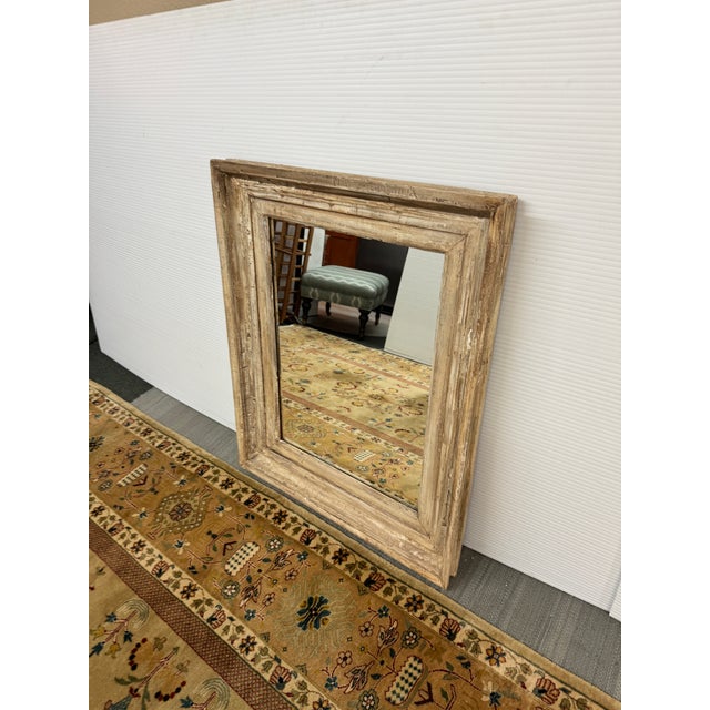 Rustic European Rustic Pine Wood Wall Mirror For Sale - Image 3 of 12