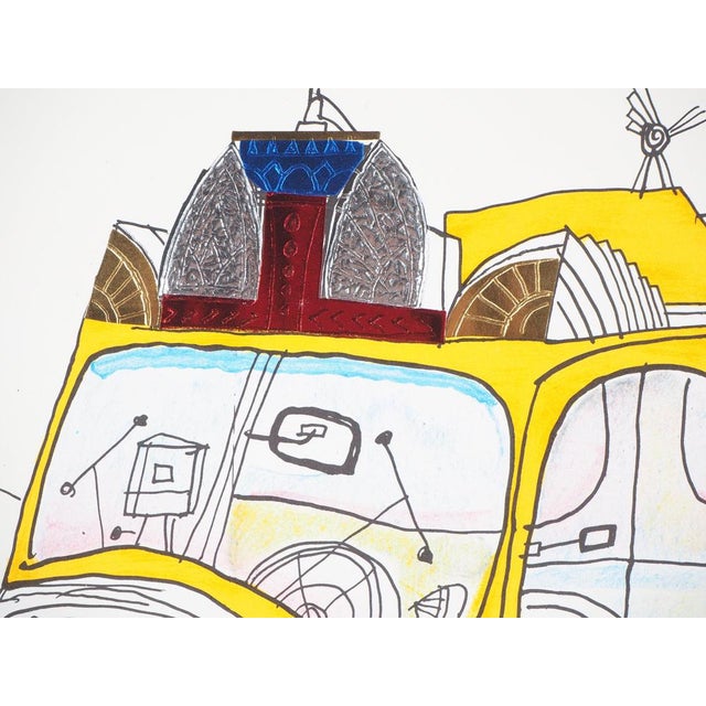Saul Steinberg, Galerie Maeght Expo, 1977, Lithograph For Sale - Image 4 of 11