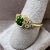 Contemporary Syna Yellow Gold Peridot Cushion Ring with Diamonds For Sale - Image 3 of 6