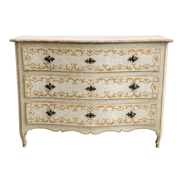 Antique Serpentine Bombe Commode For Sale