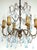 Antique Gilded Metal Murano Glass Drop Six-Light Chandelier, 1930s For Sale - Image 14 of 14