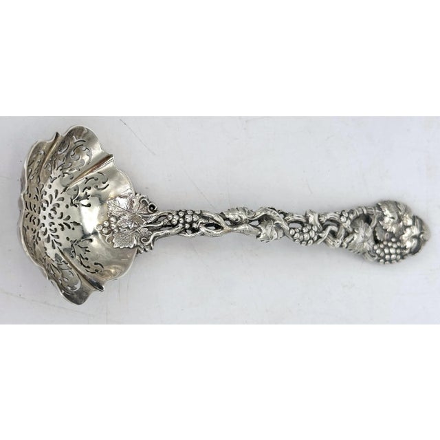 Victorian Pierced Sterling Fruit or Sugar Sifter by George Angell, London, 1871 For Sale In West Palm - Image 6 of 12