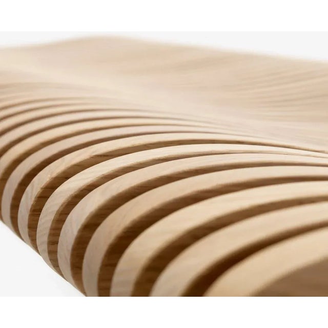 Contemporary Large Oak Perlude Bench by Caroline Voet For Sale - Image 3 of 6