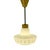 Gold Vintage Pendant Light in Frosted White Glass, 1950s For Sale - Image 8 of 8