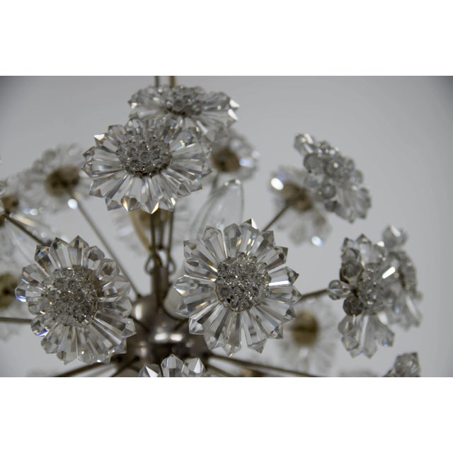 Goldenrod Dandelion Chandelier by Preciosa, 1970s For Sale - Image 8 of 10