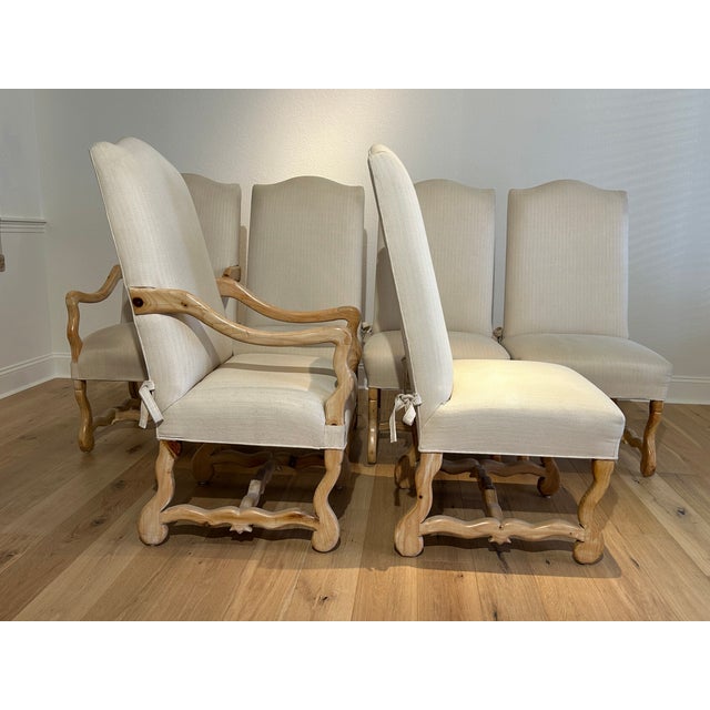 Transitional 1990s Set of 6 Upholstered Dining Chairs For Sale - Image 3 of 4