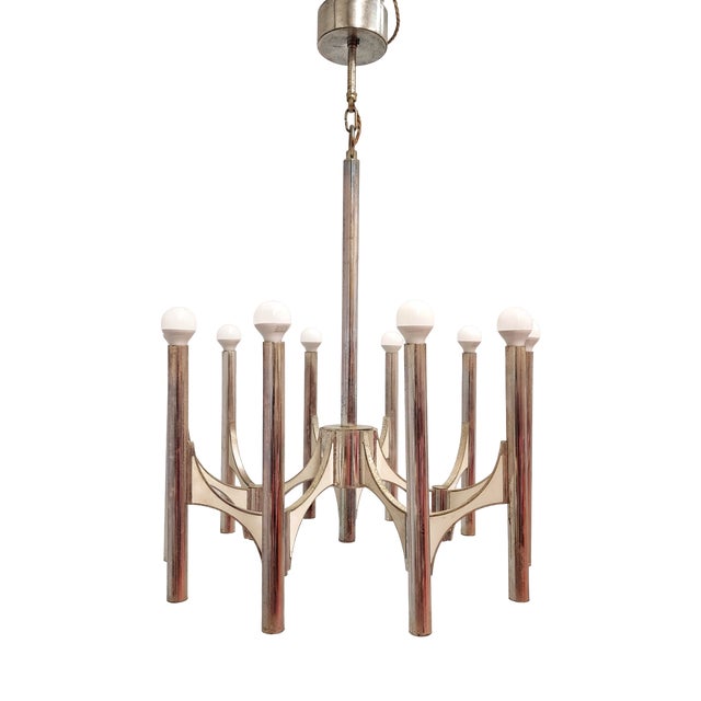 Vintage Chandelier by Gaetano Sciolari for Sciolari, 1970s For Sale