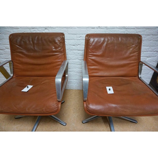 Program 2000 Armchair in Leather by Delta Design for Wilkhahn, 1960s For Sale - Image 6 of 18
