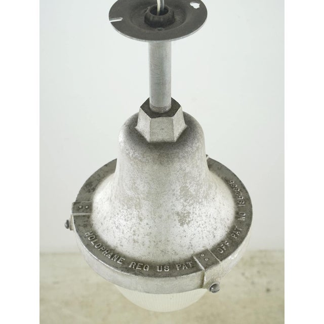 Mid 20th Century Industrial Original Holophane Pendant Light - Restored For Sale - Image 6 of 9