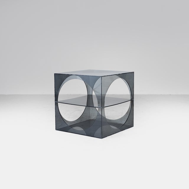Acrylic Glass Bedside Tables, 1970s, Set of 2 For Sale - Image 3 of 16
