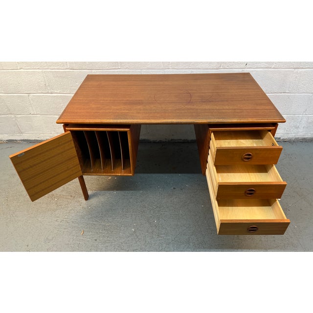 Mid-Century Teak Executive Desk by Art Furn of Denmark For Sale - Image 12 of 17